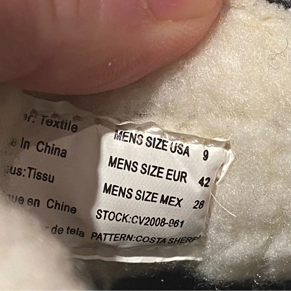 Crevo Costa Sherpa Slip On Shoes Memory Foam Gray Camouflage Men’s Size 9. NWT - Picture 6 of 7